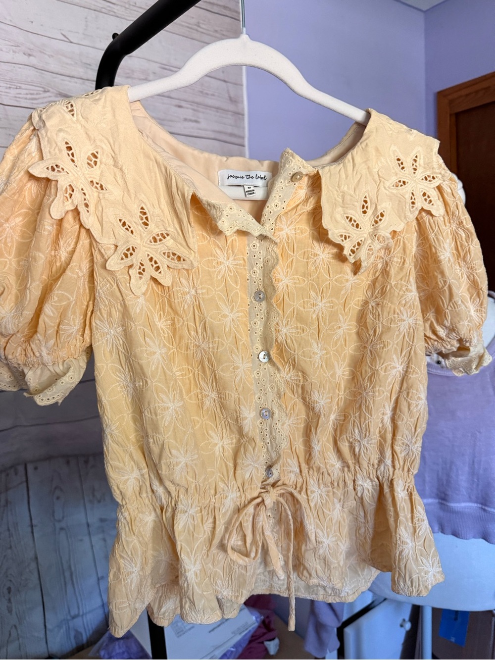 Anthropologie Jacquie the Label Janice Puff Sleeve Ruffled set - Picture 4 of 5